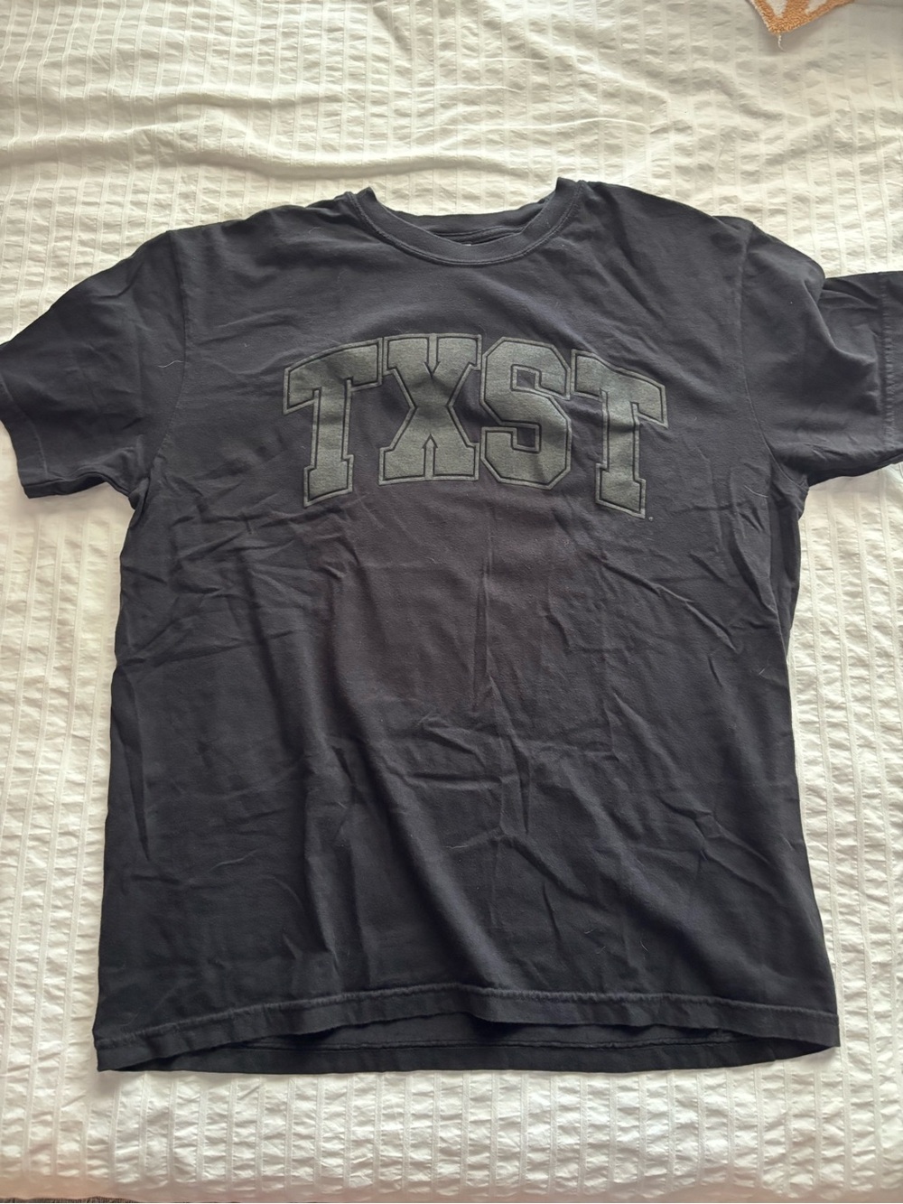 Comfort Colors Black TXST Graphic Crew Neck T-Shirt